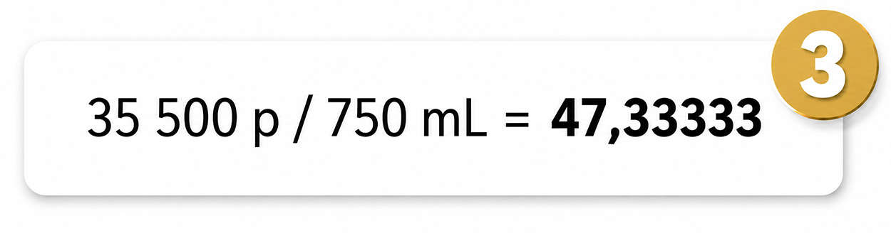 Étape 1 - calcul du volume final