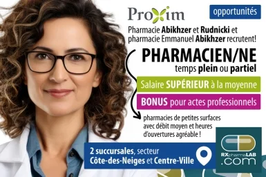 Pharmacien/ne - Pharmacie Abikhzer et Rudnicki - Montréal