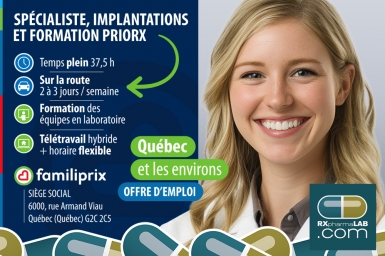 Specialist, Priorx Implementations and Training - Familiprix - Quebec environ