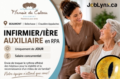 Infirmier/ière auxiliaire en RPA