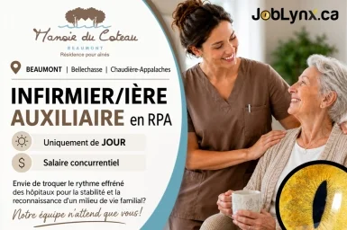 Infirmier/ière auxiliaire en RPA - Manoir du Coteau - Beaumont