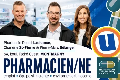 Pharmacien(ne) - Pharmacie Daniel Lachance Charlène St-Pierre, Pierre-Marc Bélanger - Montmagny