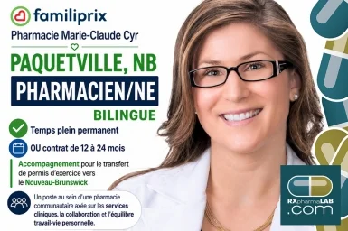 Pharmacien/ne - Pharmacie Marie Claude Cyr - Paquetville