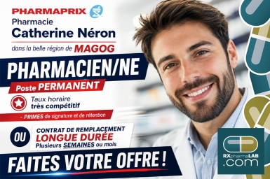 Pharmacien/ne - Pharmacie Catherine Néron - Magog