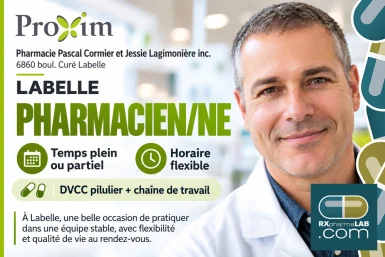 Pharmacien/ne - Pharmacie Pascal Cormier et Jessie Lagimonière - Labelle