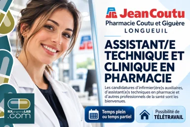 Pharmacy Assistant - Coutu and Giguère, pharmacy owners - Longueuil