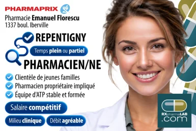 Pharmacien/ne - Pharmacie Emanuel Florescu - Repentigny