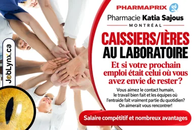 Caissiers/ières au laboratoire - Pharmacie Katia Sajous - Montréal