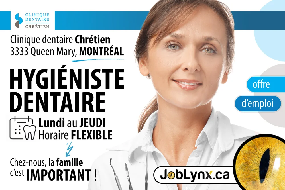 Hygiéniste dentaire chez Clinique dentaire Chrétien à Montréal