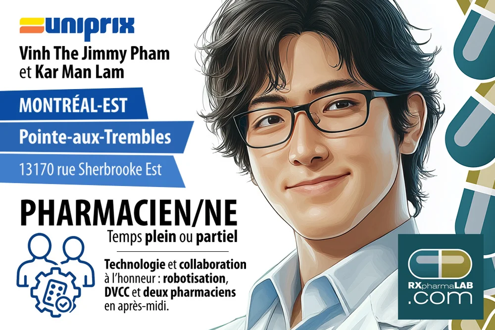 Pharmacien/ne chez Pharmacie Vinh The Jimmy Pham et Kar Man Lam à Pointe-aux-Trembles