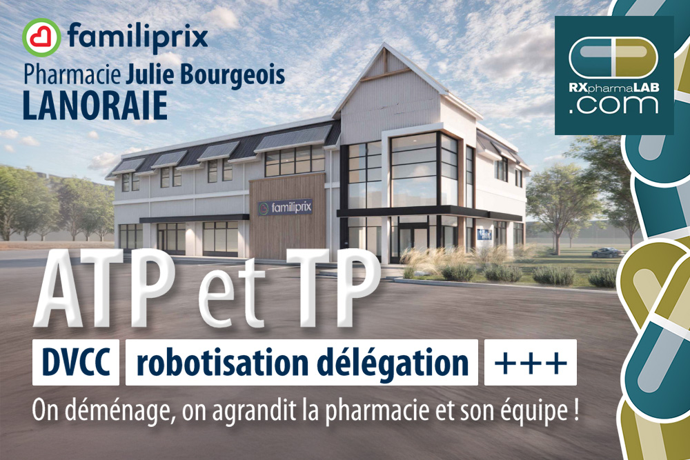 ATP et TP chez Pharmacie Julie Bourgeois à Lanoraie