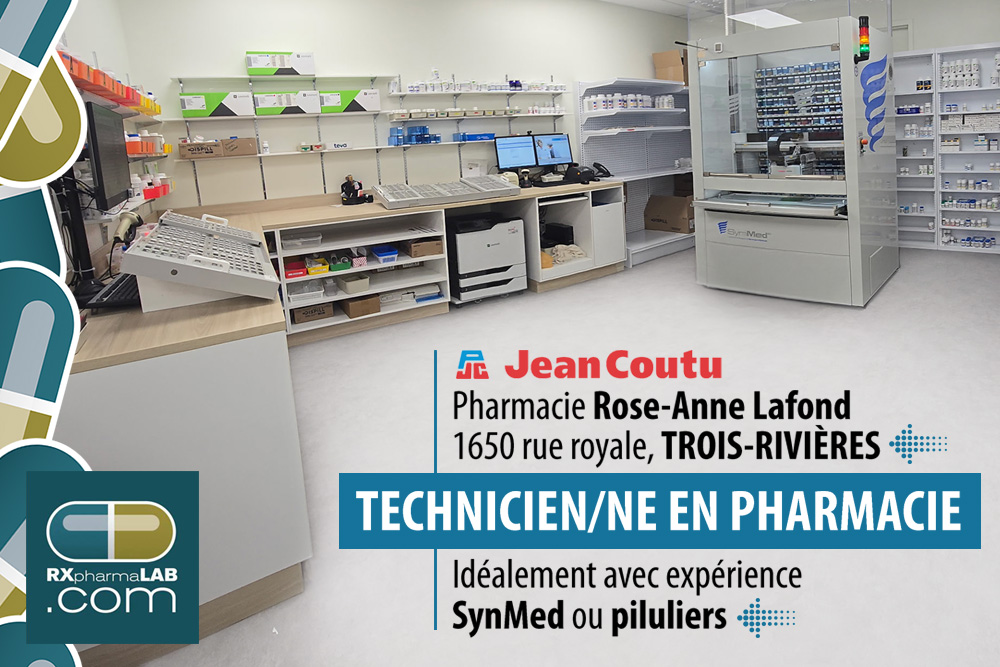 Pharmacy Technician at Rose-Anne Lafond, pharmacy owner in Trois-Rivières