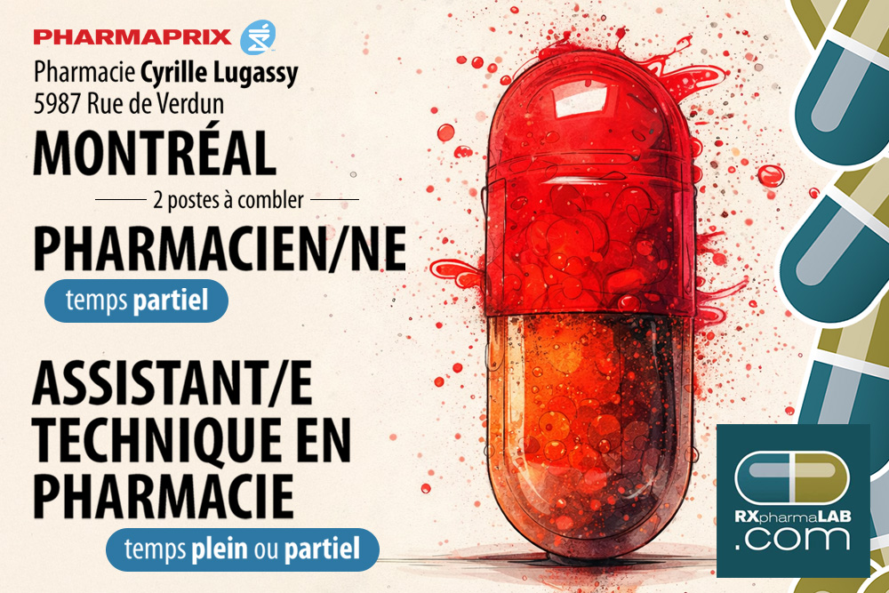 Pharmacy technical assistant and pharmacist at Cyrille Lugassy, pharmacy owner in Montreal