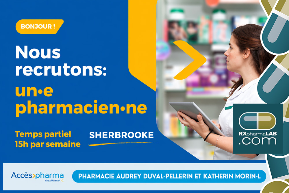 Pharmacien(ne) chez Pharmacie Audrey Duval-Pellerin et Katherin Morin-L. à Sherbrooke