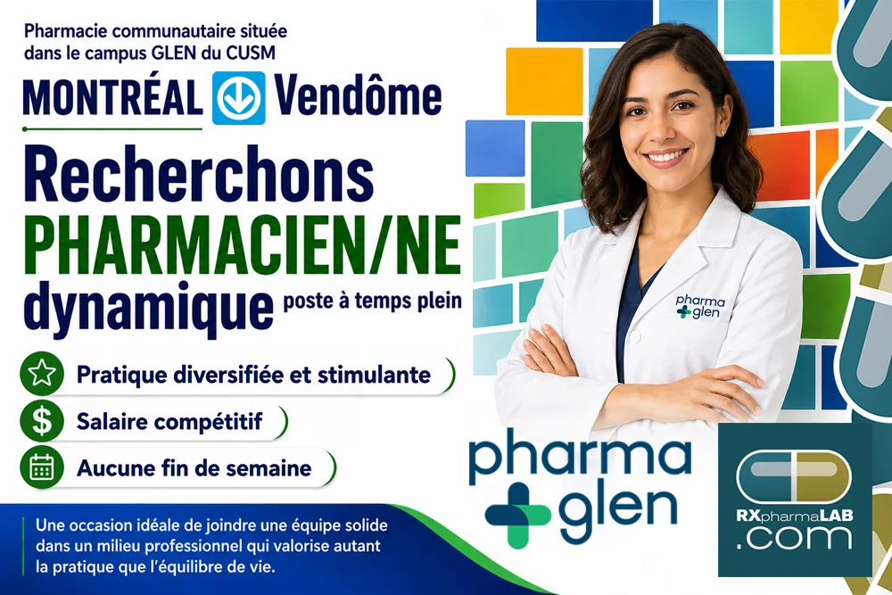 Pharmacien/ne chez Pharma Glen à Montréal