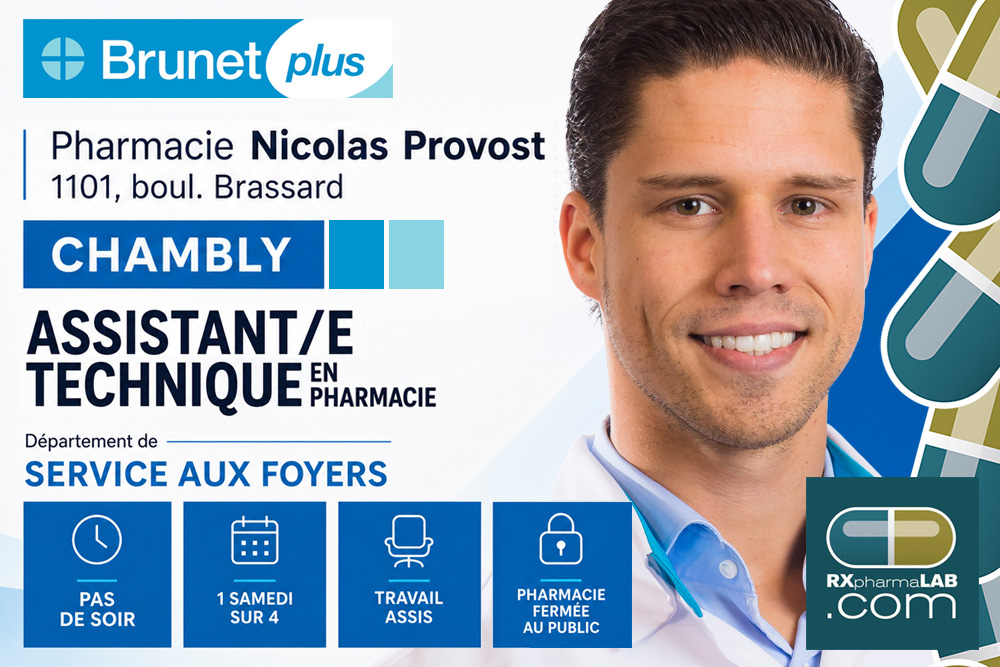 Assistant/e technique en pharmacie chez Pharmacie Nicolas Provost à Chambly