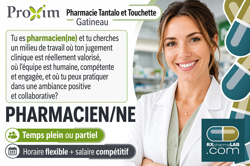 Pharmacist at Tantalo and Touchette, pharmacy owners in Gatineau