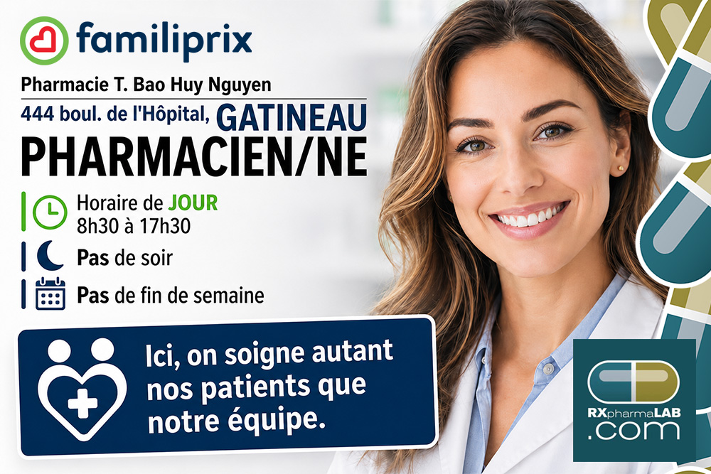 Pharmacien/ne chez Pharmacie T. Bao Huy Nguyen à Gatineau