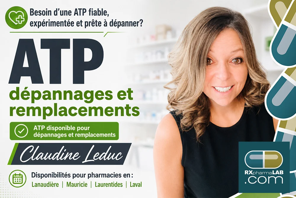 ATP dépannages et remplacements chez Claudine Leduc à Lanaudière, Mauricie, Laurentides, Laval