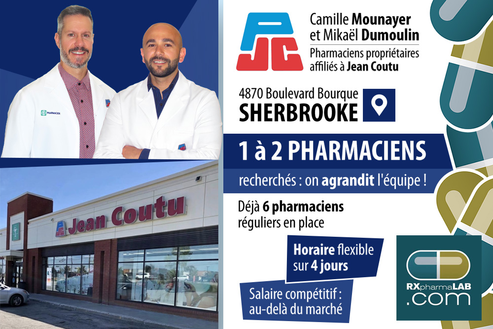 Pharmacien(ne)s chez Pharmacie Camille Mounayer et Mikaël Dumoulin à Sherbrooke