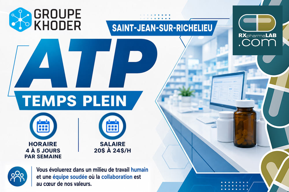 Assistant/e technique en pharmacie chez Groupe Khoder à Saint-Jean-Sur-Richelieu