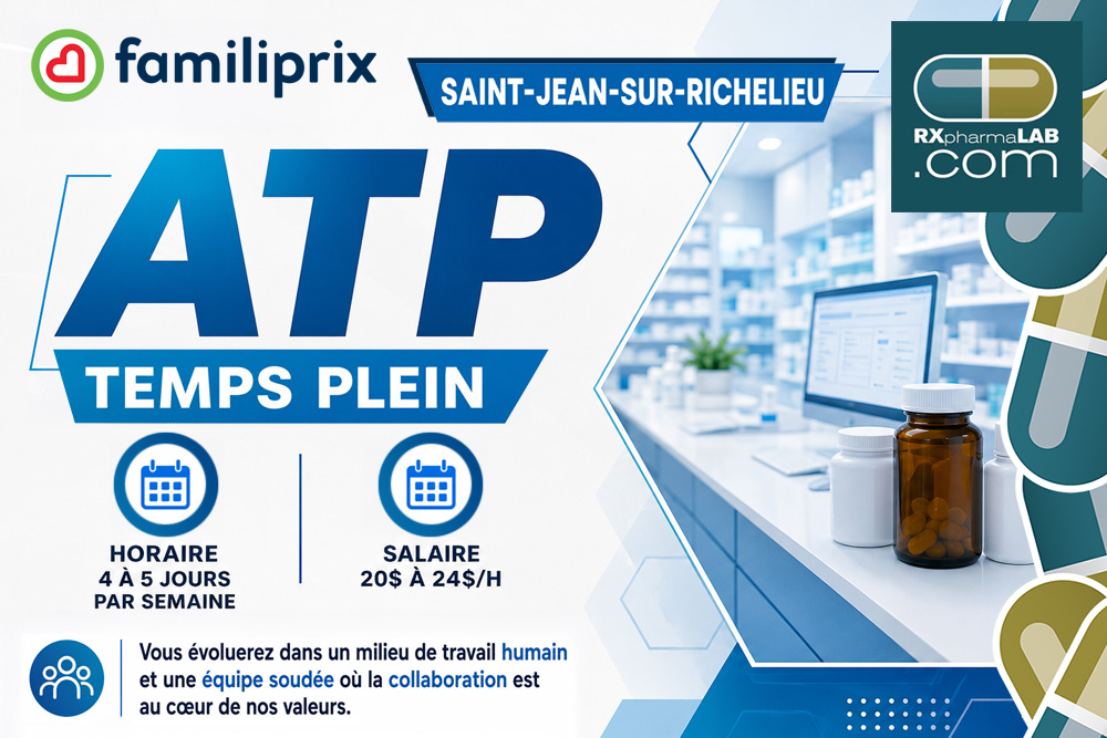 Assistant/e technique en pharmacie chez Groupe Khoder à Saint-Jean-Sur-Richelieu