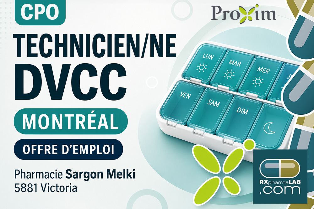 Technicien/ne DVCC chez Pharmacie Sargon Melki à Montréal