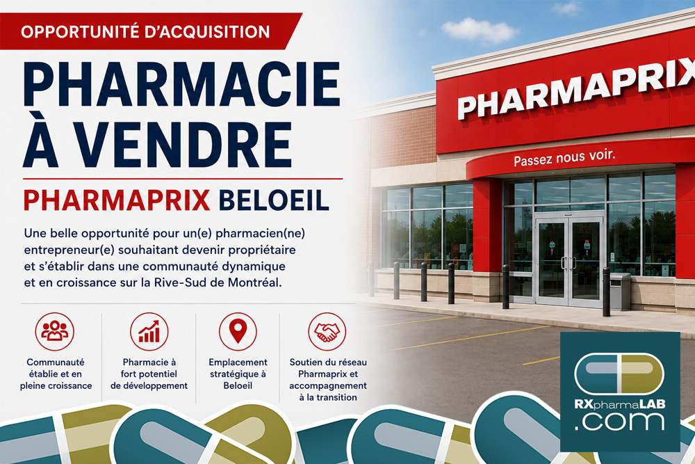 Pharmacie à vendre chez Pharmaprix à Beloeil
