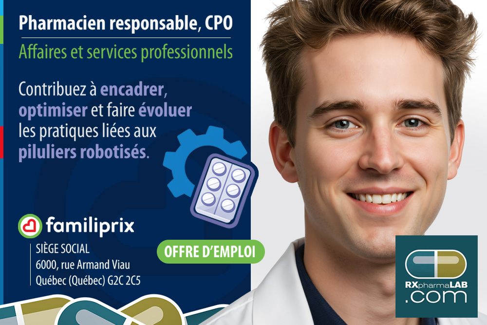Pharmacien/ne responsable CPO chez Siège social Familiprix à Québec