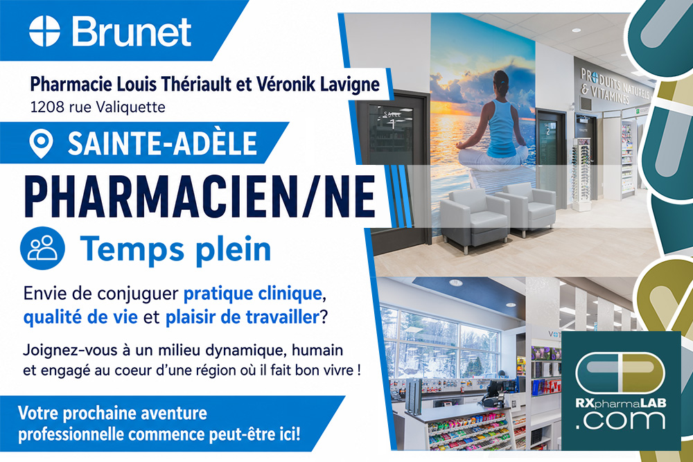 Pharmacien(ne) chez Pharmacie Louis Thériault et Véronik Lavigne à Sainte-Adèle