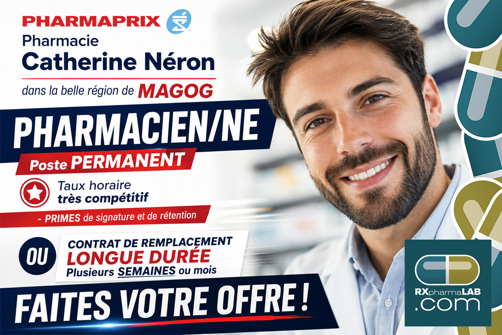 Pharmacien/ne chez Pharmacie Catherine Néron à Magog