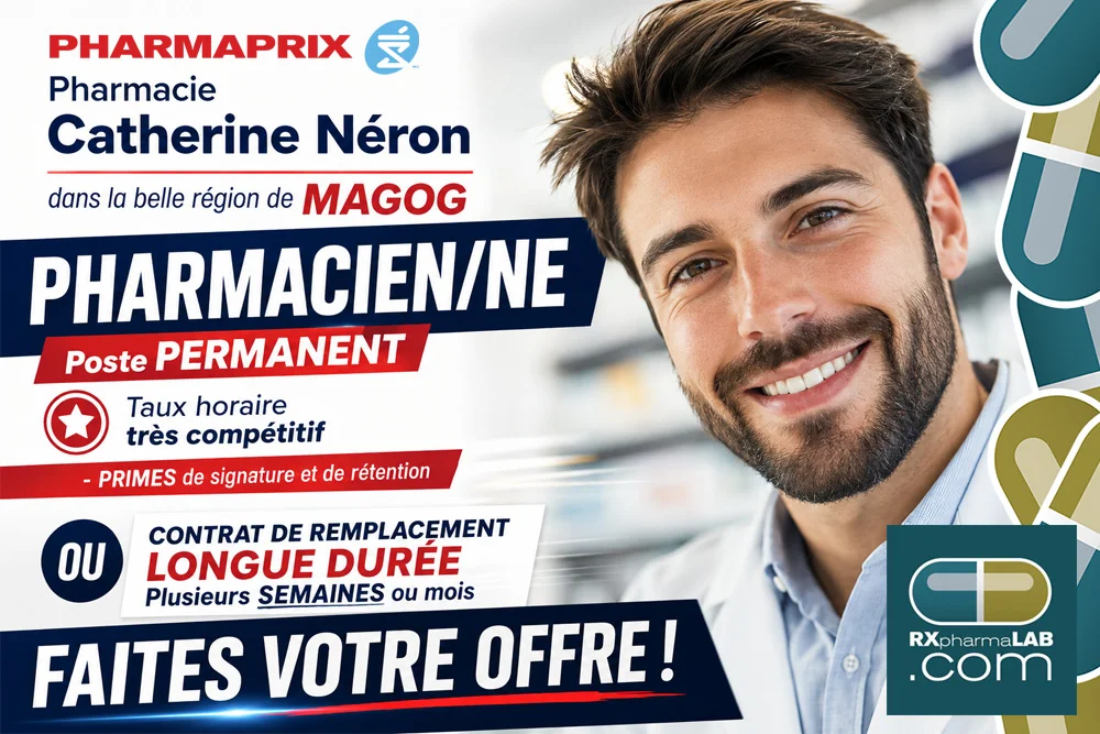 Pharmacien/ne chez Pharmacie Catherine Néron à Magog