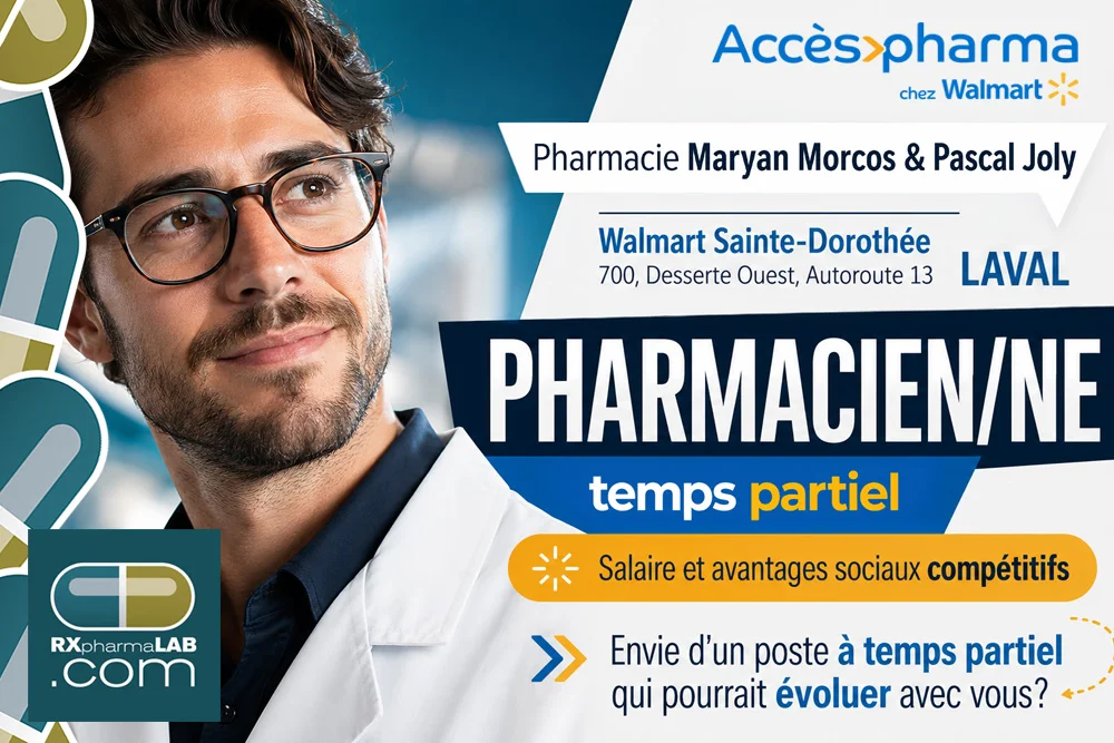 Pharmacien(ne) chez Pharmacie Maryan Morcos & Pascal Joly à Laval