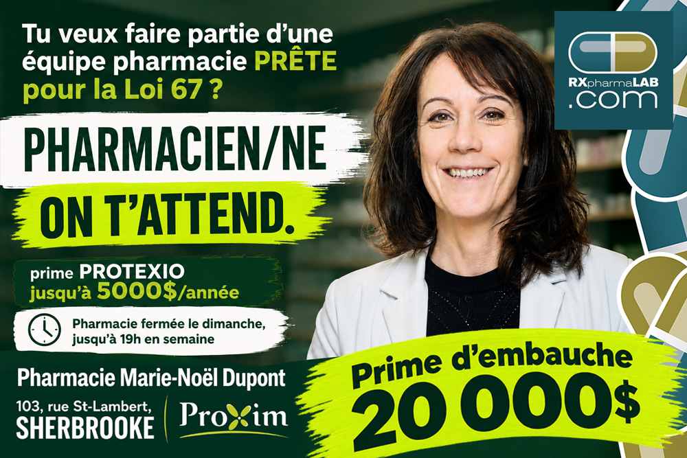 Pharmacien/ne chez Pharmacie Marie-Noël Dupont à Sherbrooke