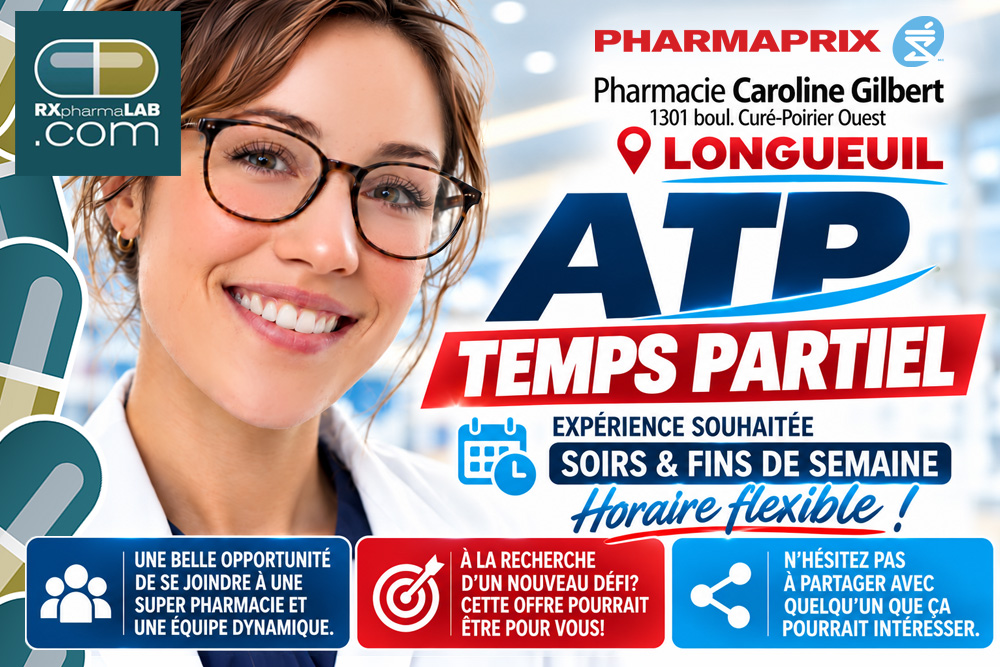 ATP chez Pharmacie Caroline Gilbert à Longueuil