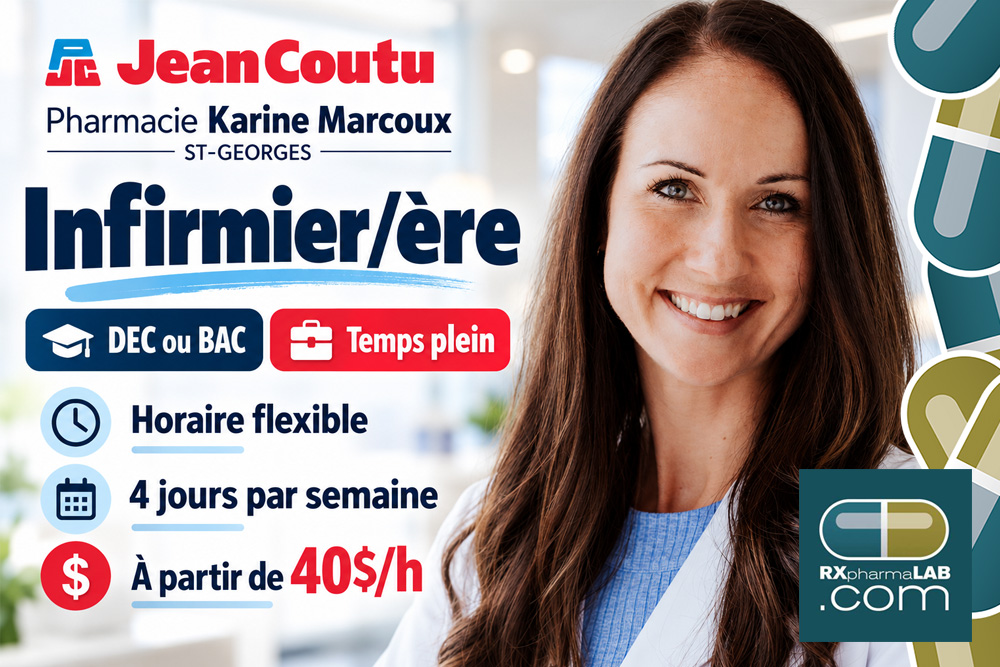 Infirmier(ière) chez Pharmacie Karine Marcoux à Saint-Georges