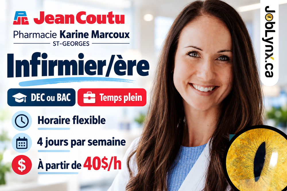 Infirmier(ière) chez Pharmacie Karine Marcoux à Saint-Georges
