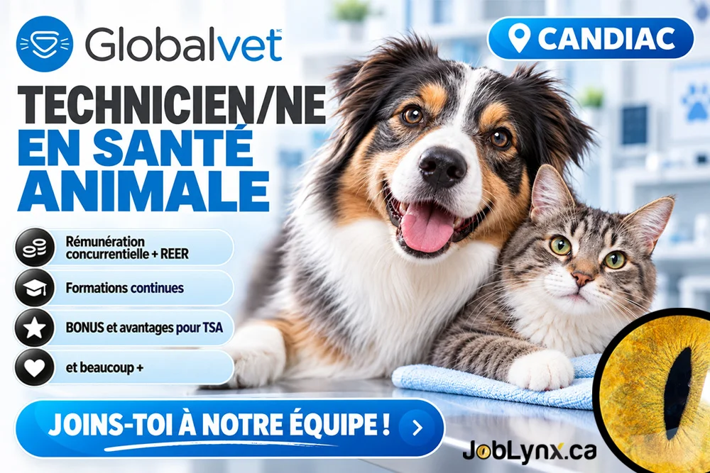 Technicien/ne en santé animale chez Hôpital vétérinaire de Candiac à Candiac