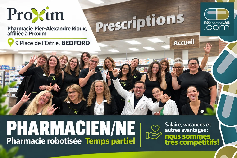 Pharmacien/ne chez Pharmacie Pier-Alexandre Rioux à Bedford
