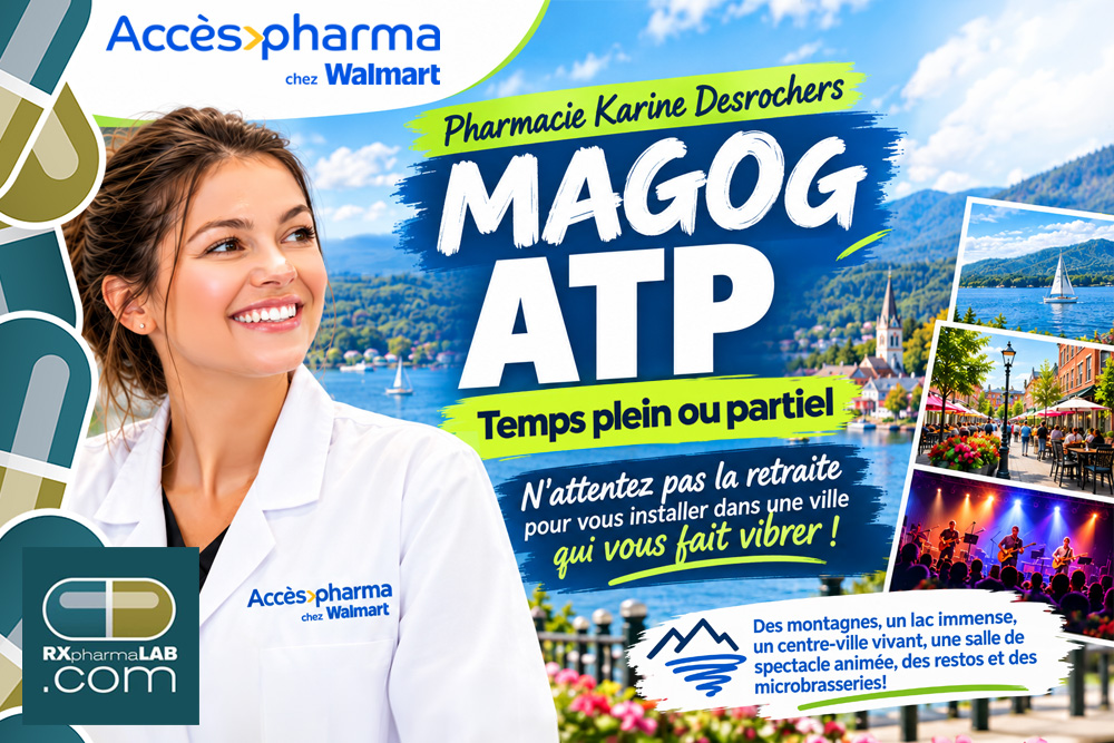 ATP chez Karine Desrochers, pharmacienne propriétaire à Magog