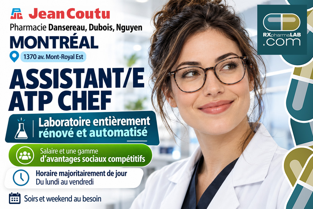 Assistant/e ATP CHEF chez Pharmacie Nguyen Dansereau et Dubois à Montreal