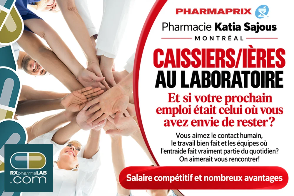 Caissiers/ières au laboratoire chez Pharmacie Katia Sajous à Montréal
