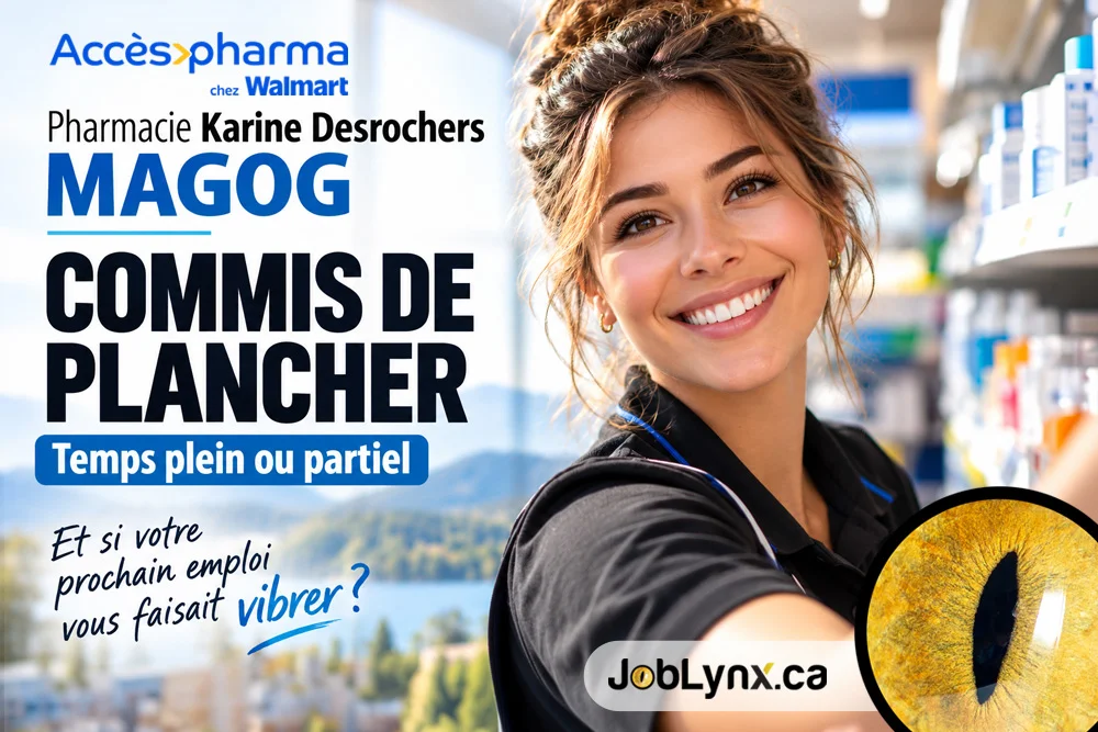 Commis de plancher chez Pharmacie Karine Desrochers à Magog
