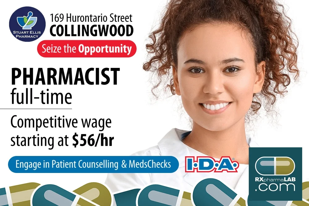 Pharmacien(ne) chez Pharmacie Stuart Ellis IDA à Collingwood
