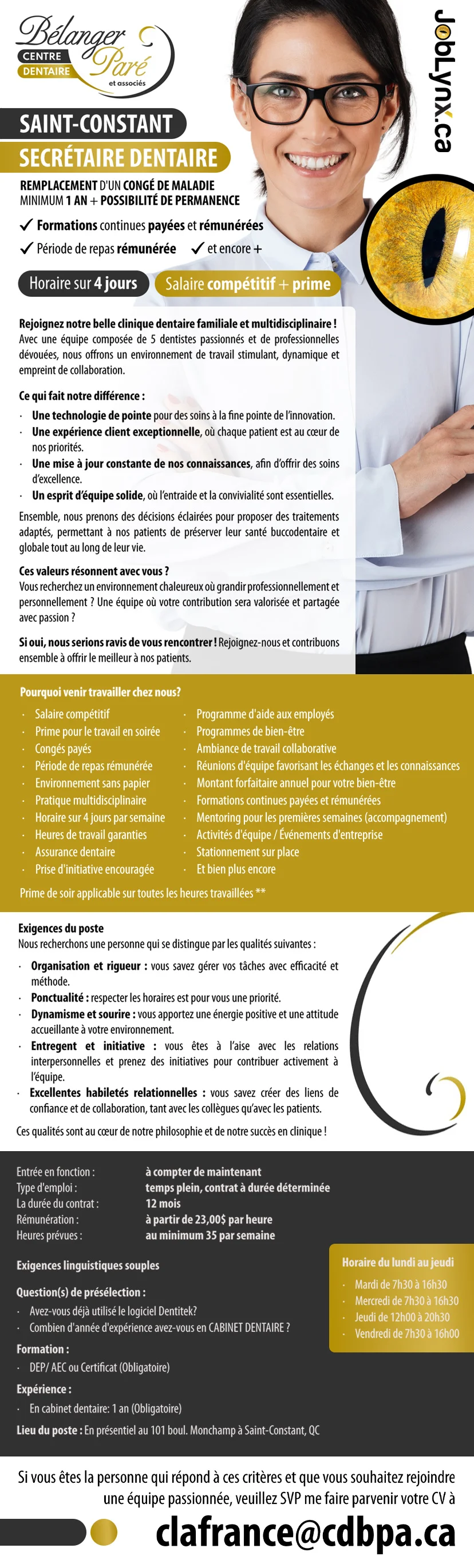 Secrétaire dentaire