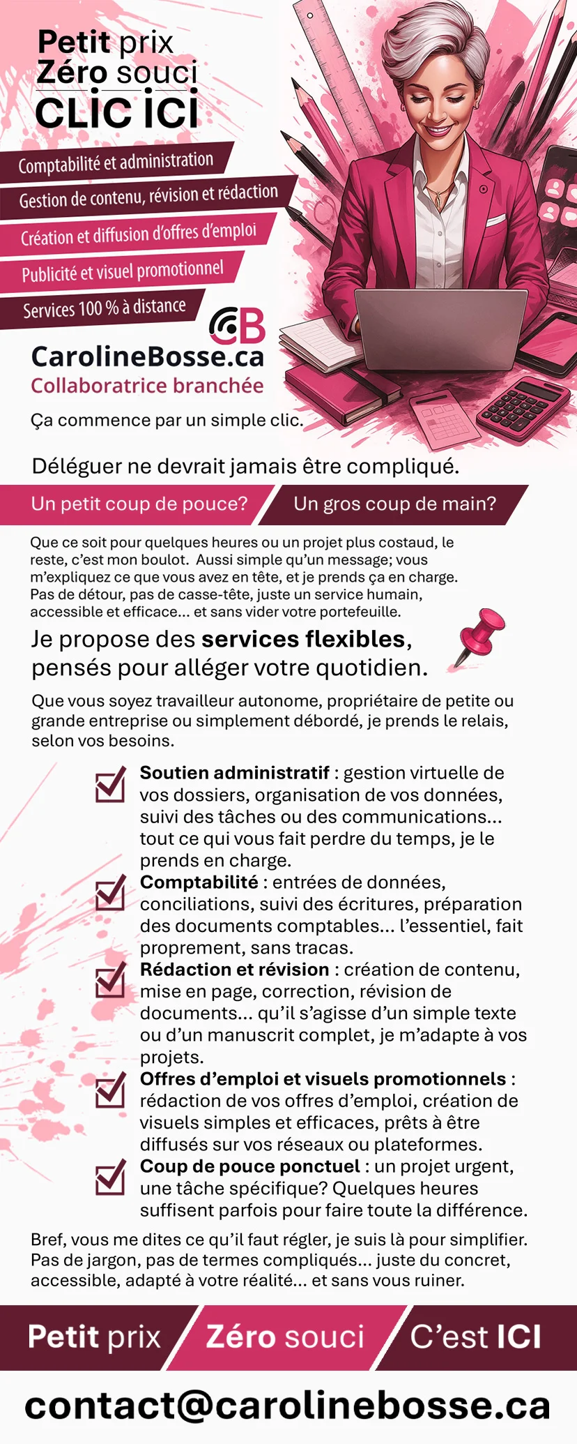 Collaboratrice branchée