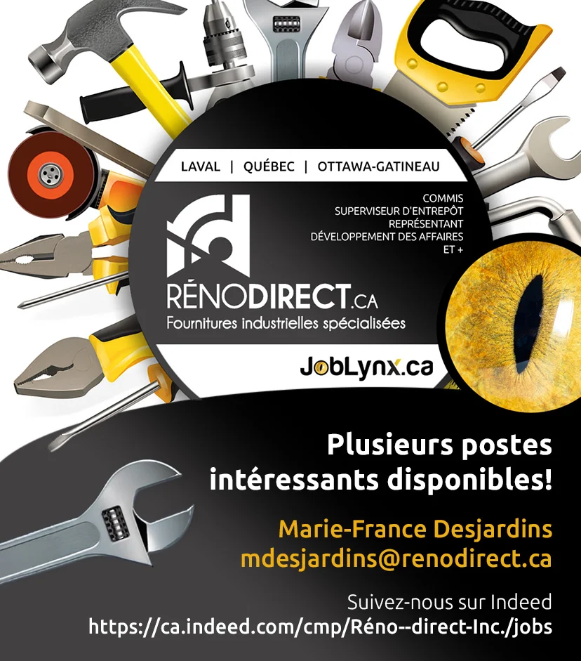 Commis, superviseur d'entrepôt, représentant, développement des affaires et +