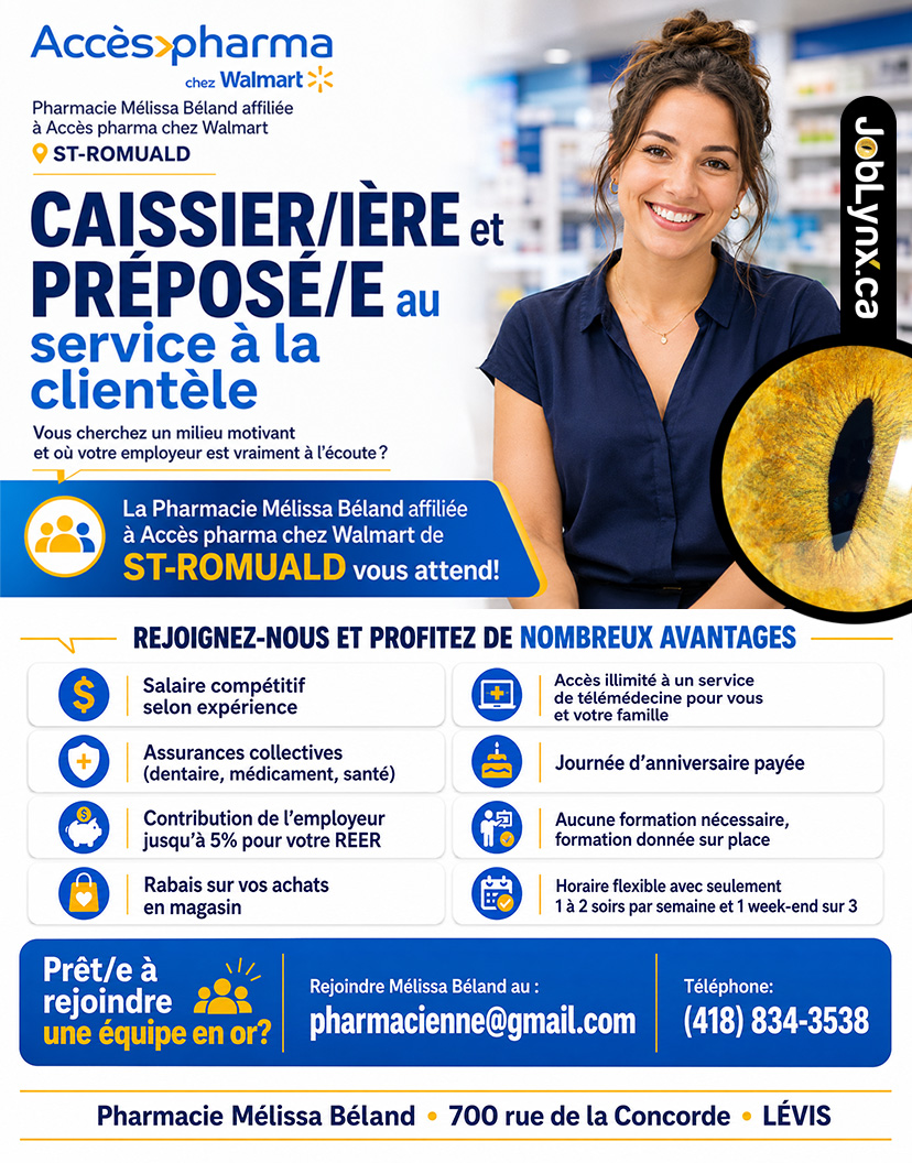 Caissier/caissière et préposé au service à la clientèle
