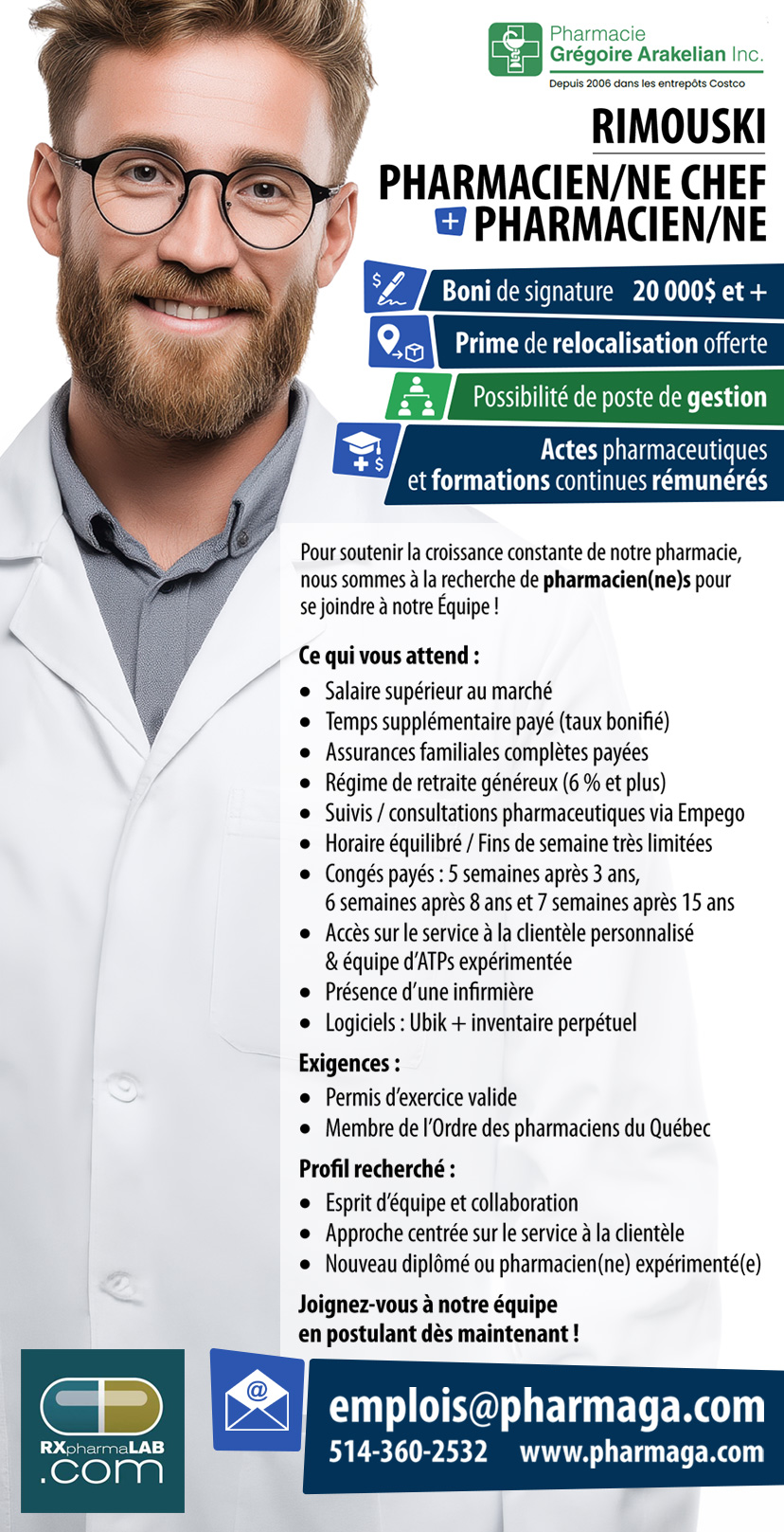 Pharmacien/ne et Pharmacien/ne chef