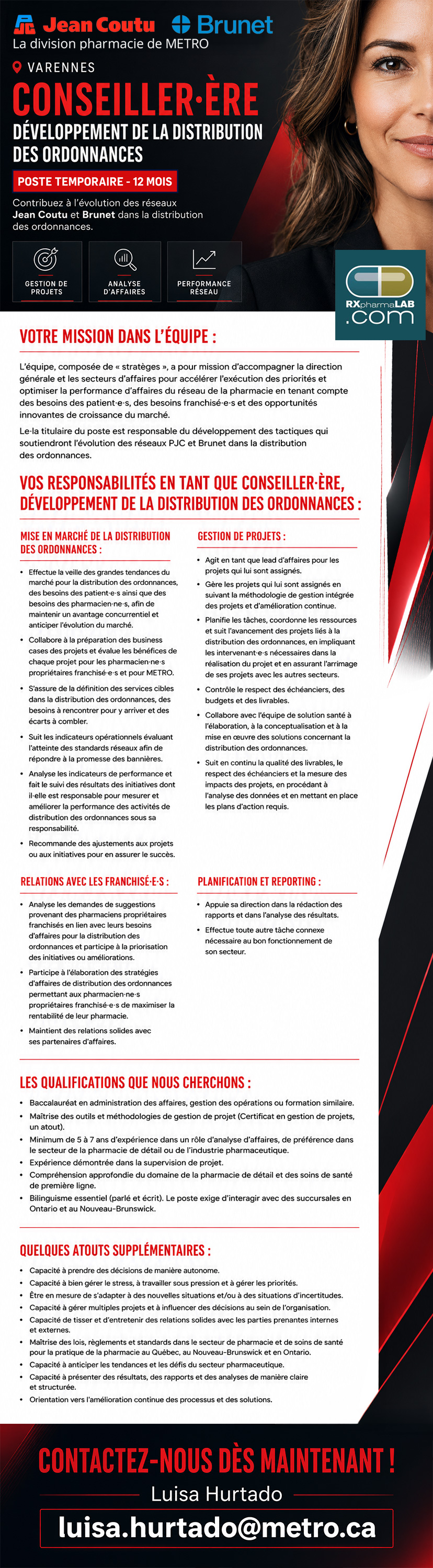 Conseiller·ère développement de la distribution des ordonnances